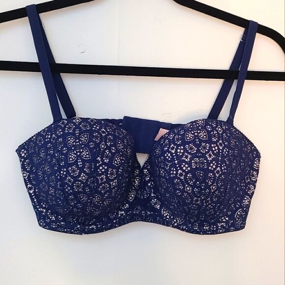 Victoria's Secret Blue Lace Multiway Bra 32DD - Picture 1 of 6
